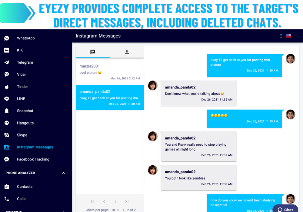 EyeZy provides access to Instagram DM