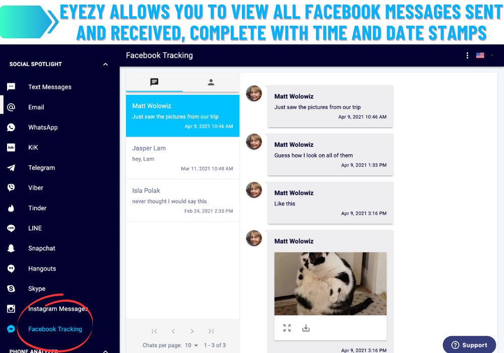 Eyezy Facebook Messenger Spy