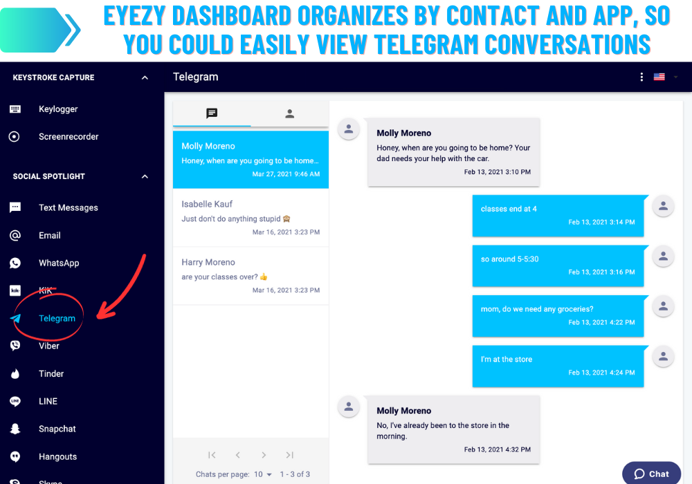 Eyezy Telegram Spy