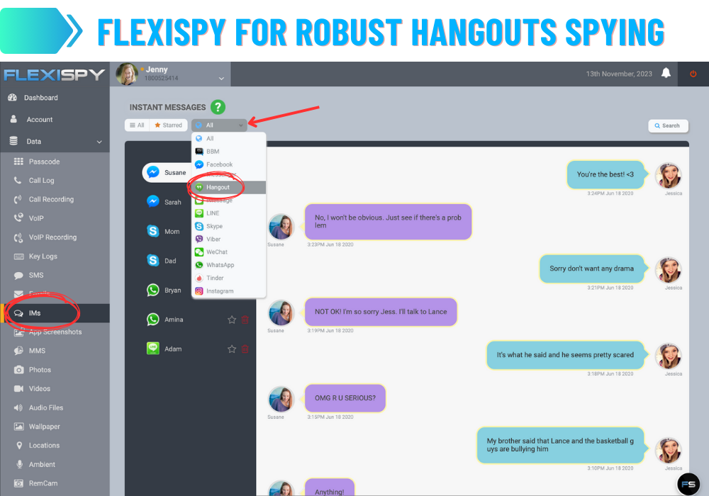 FlexiSPY for Robust Hangouts Spying