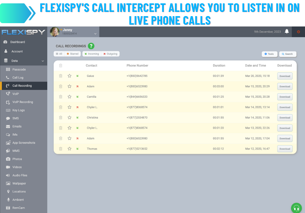FlexiSPY's Call Intercept