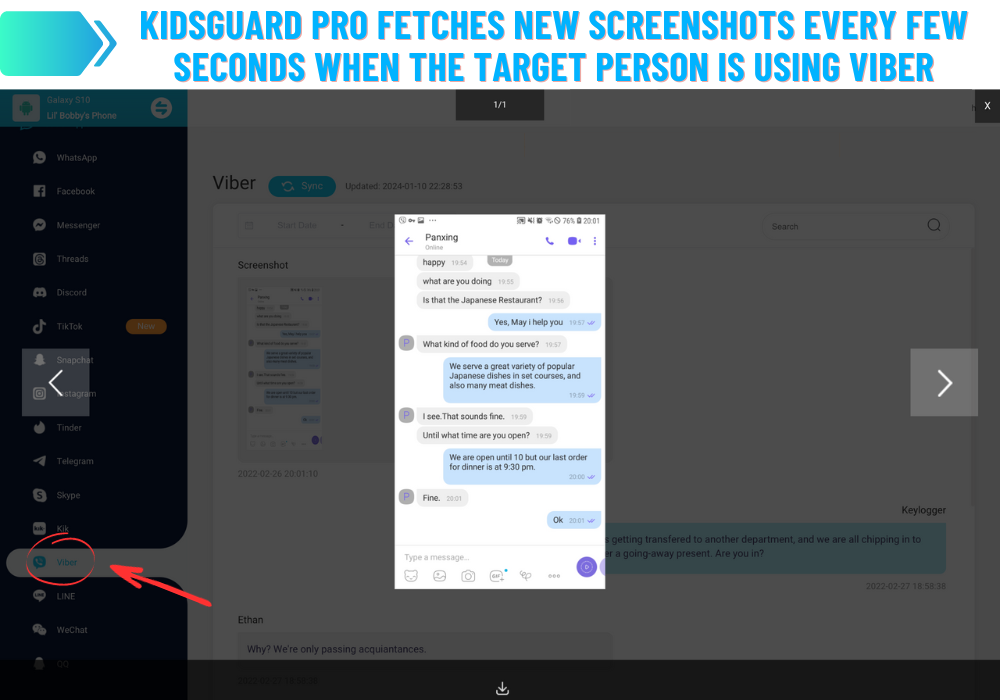 KidsGuard Pro Viber Monitoring