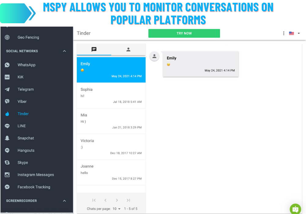 mSpy Social Network Spy