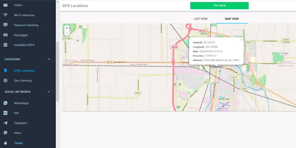 mSpy - GPS Locatie Tracker