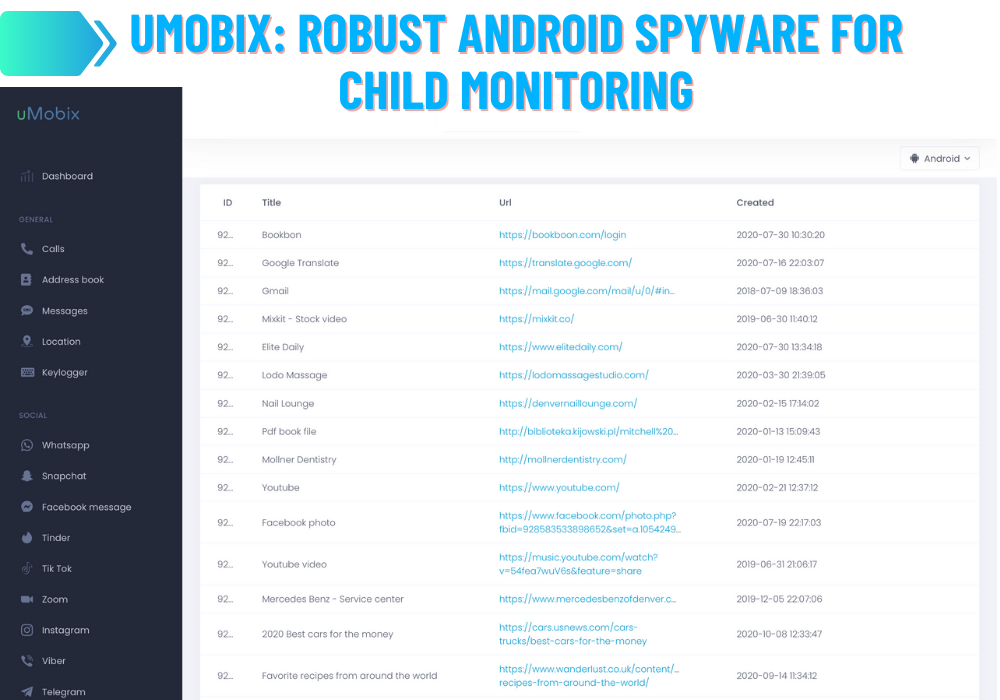 uMobix: Robust Android Spyware For Child Monitoring