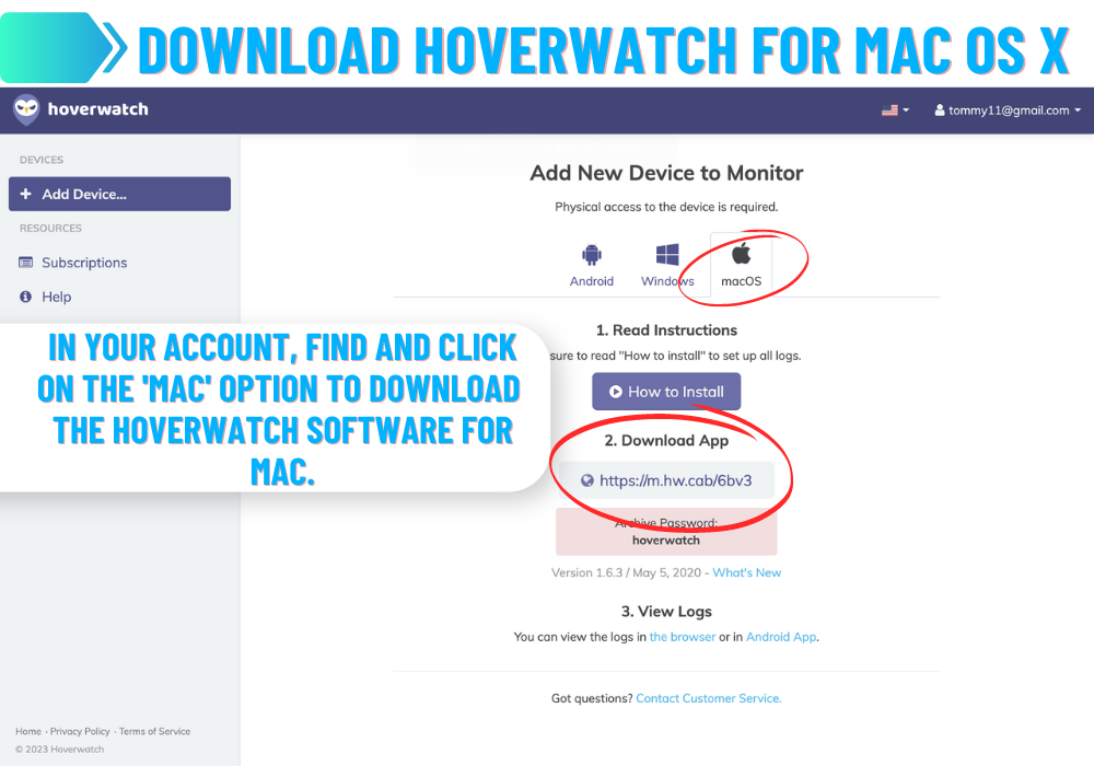 Lataa Hoverwatch Mac OS X:lle