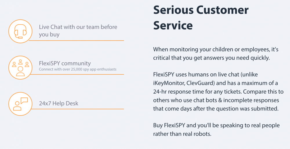 FlexiSPY-Kundendienst