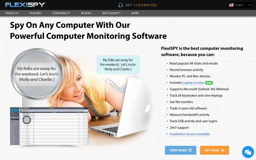 FlexiSPY Features for Computers