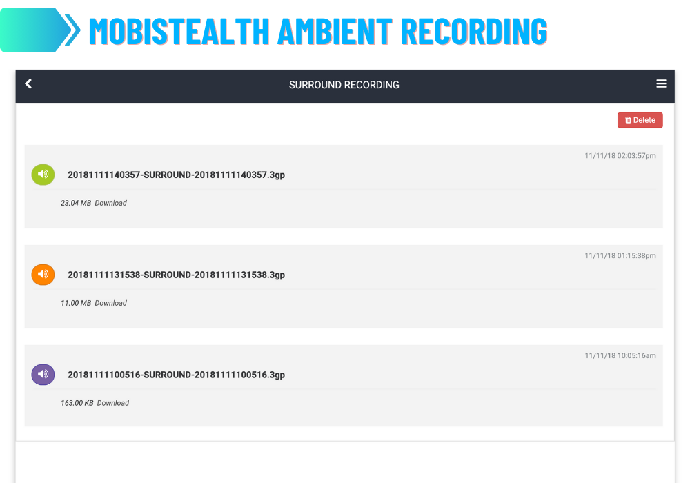 MobiStealth Ambient Recording