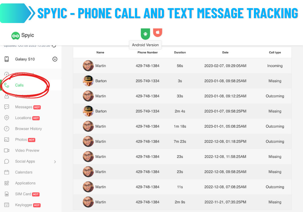 Spyic - Phone Call and Text Message Tracking