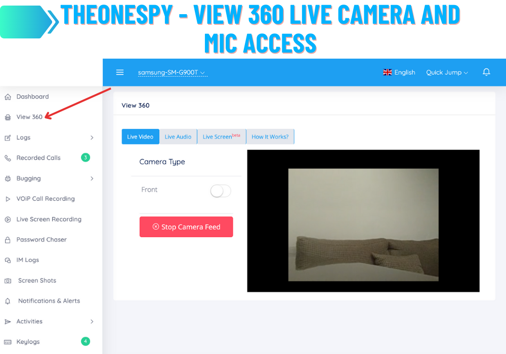 TheOneSpy - View 360 Live Camera and Mic Access