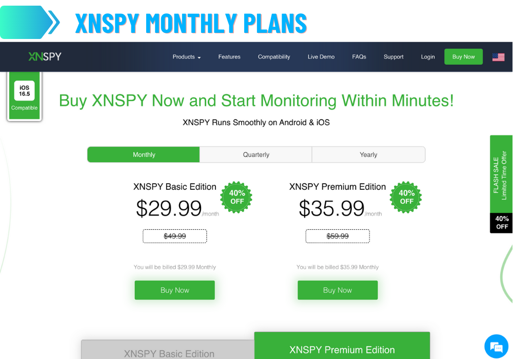 XNSPY Monthly Plans