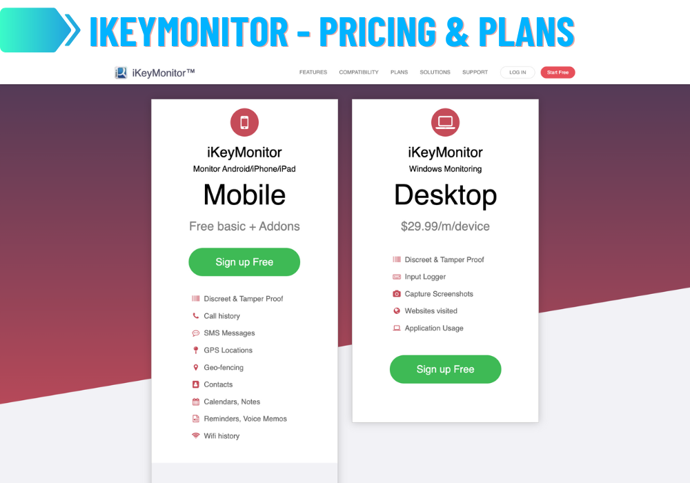 iKeyMonitor - Pricing & Plans