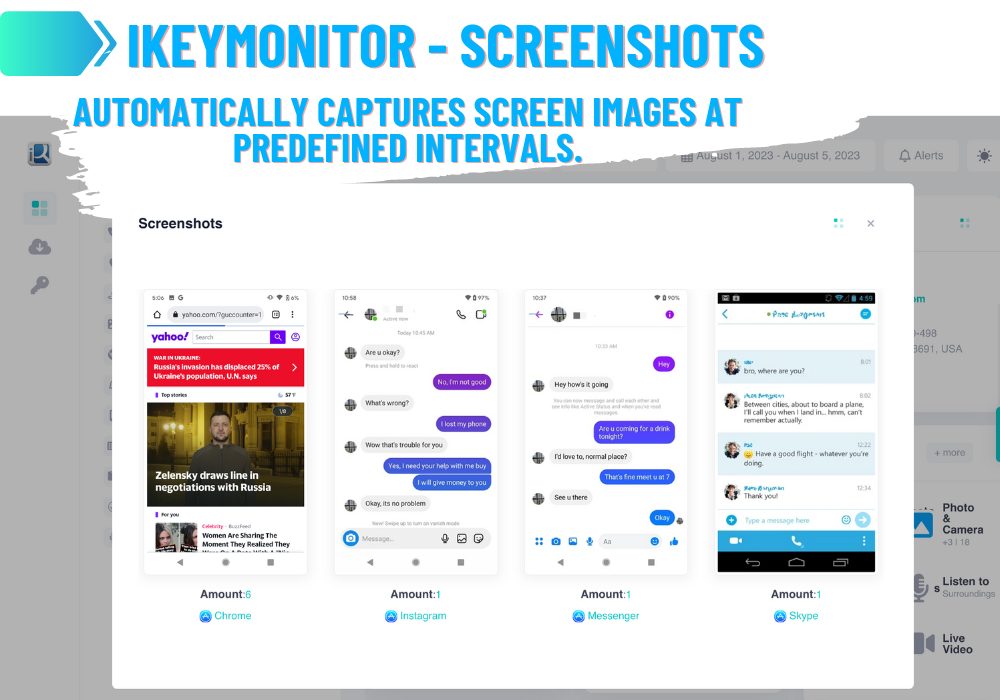iKeyMonitor - Capturas de pantalla