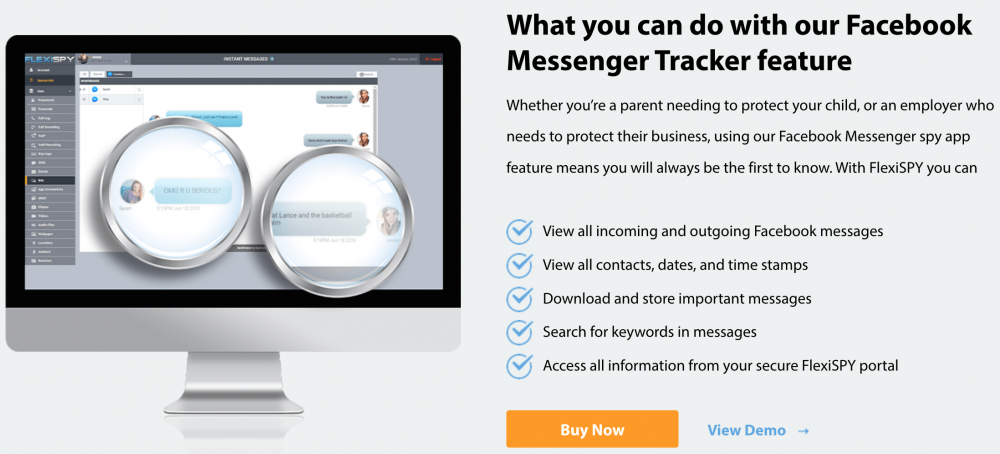 FlexiSPY Facebook Messenger Tracker Feature