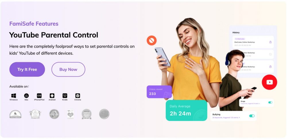 FamiSafe Features YouTube Parental Control