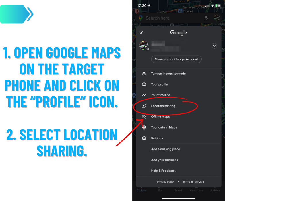 Google Maps - Location sharing