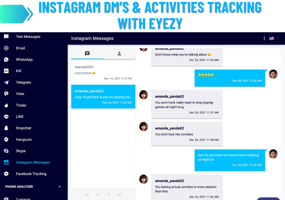 Instagram DM’s & Activities Tracking With eyeZy