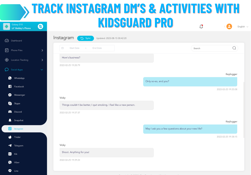 Track Instagram DM’s & Activities With KidsGuard Pro