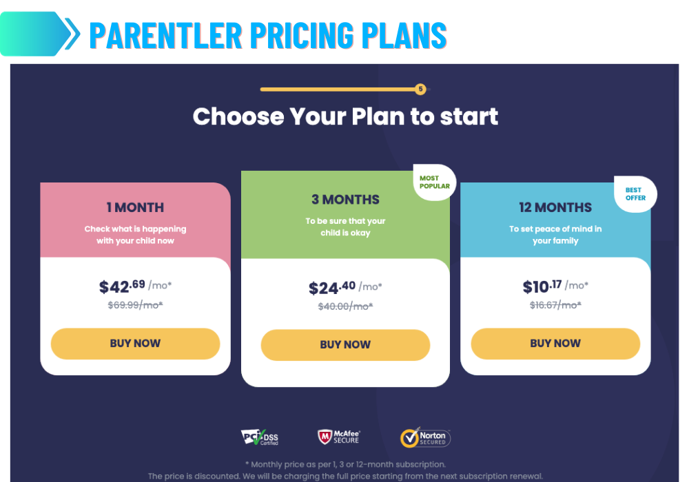 Parentler Pricing Plans