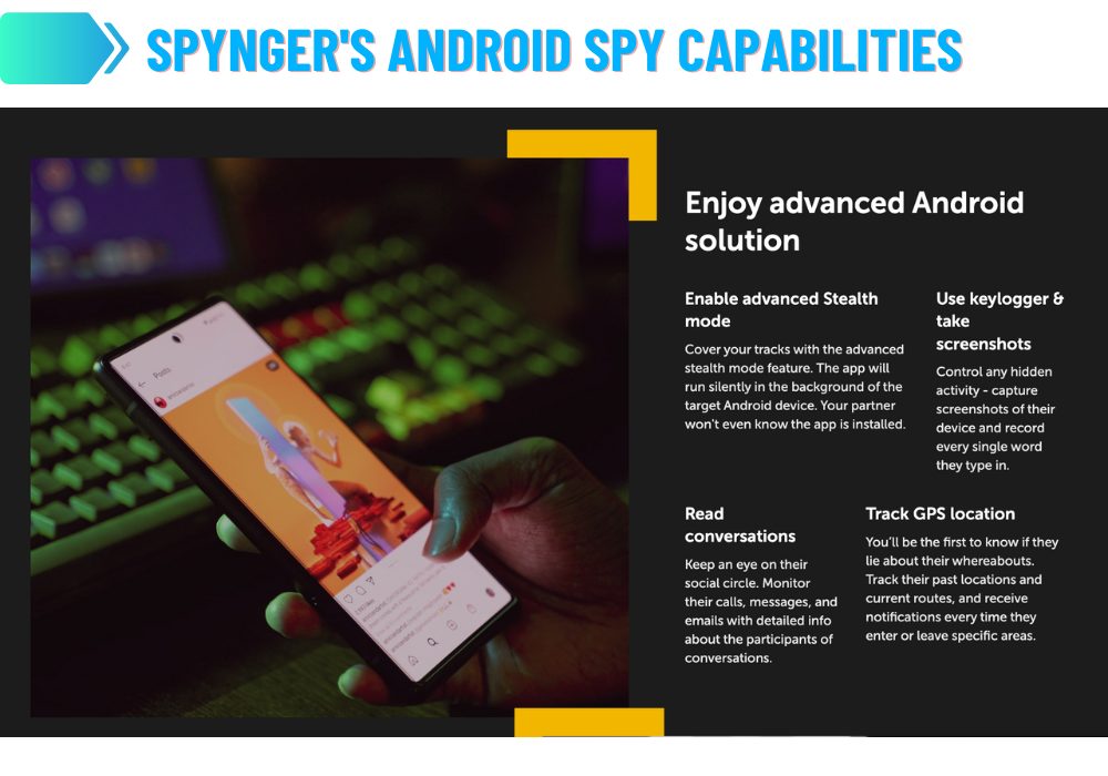 Spynger's Android Spy Capabilities