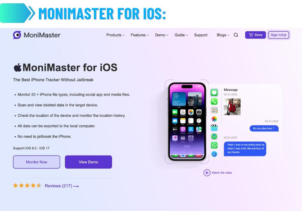 MoniMaster for iOS