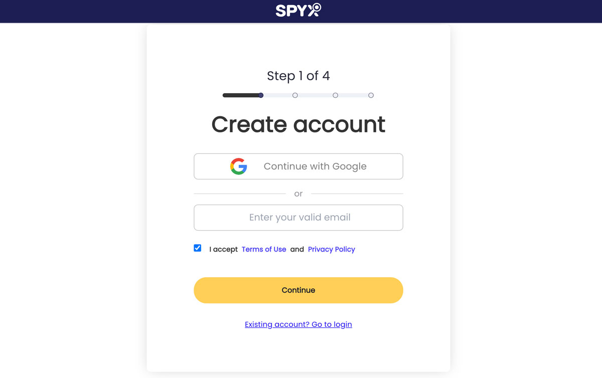 Create Your SpyX Account